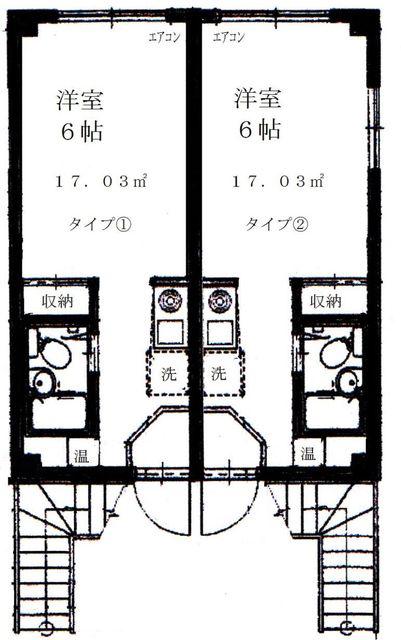 HOUSE アメニティ101(ワンルーム/2階)の間取り写真