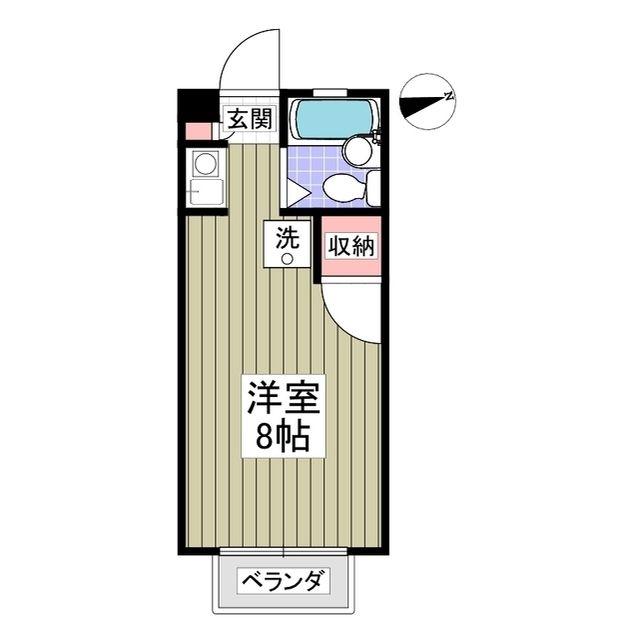 HILLS MIHASHI B(ワンルーム/2階)の間取り写真