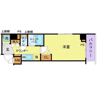 トーシンフェニックス日本橋兜町参(1K/3階)の間取り写真