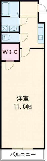 FELIZ羽倉崎(1K/3階)の間取り写真
