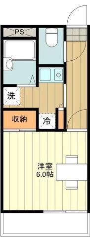 レオパレス羽衣(1K/2階)の間取り写真