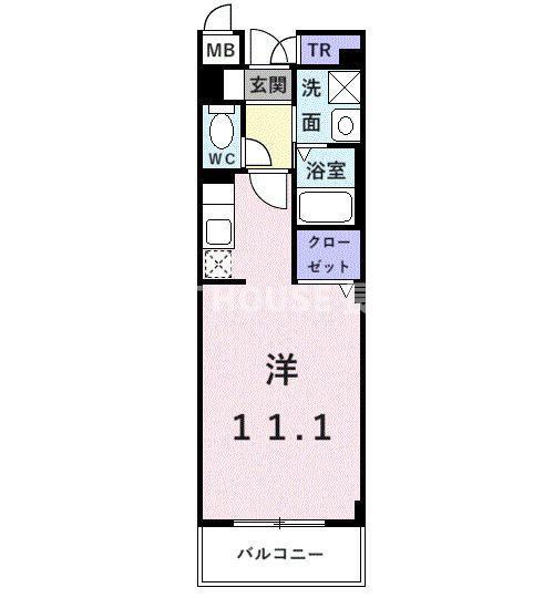 エストグリーン(ワンルーム/3階)の間取り写真