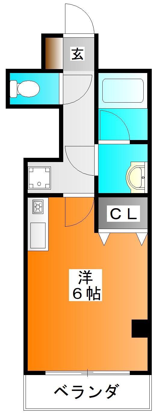 ヴェルテラスすずき(ワンルーム/2階)の間取り写真
