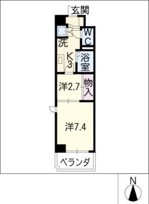 AMENITY東陽(2K/4階)の間取り写真