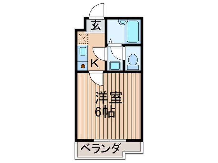 ロジエ高井戸壱番館(1K/4階)の間取り写真