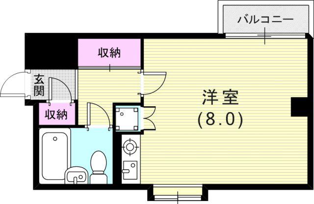大地グランドハイムV(ワンルーム/7階)の間取り写真