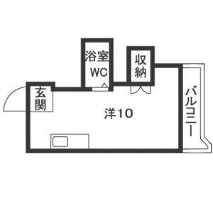 ノールシャンブル(ワンルーム/6階)の間取り写真