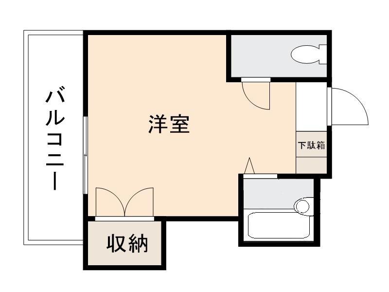 コート紙町X(1K/3階)の間取り写真