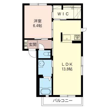 ベルプラージュ(1LDK/1階)の間取り写真