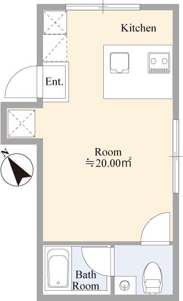 GRANDE MAISON KAMATA(1K/3階)の間取り写真
