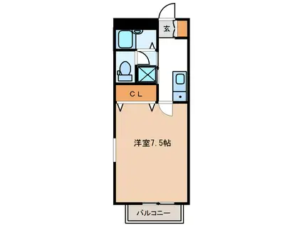 MTメゾン(1K/2階)の間取り写真