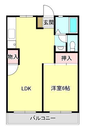 PARTY箱田(1LDK/1階)の間取り写真