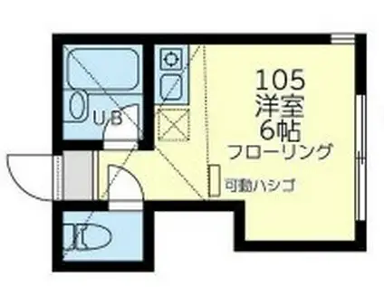 ユナイト富士見BELL EPOCH(1K/1階)の間取り写真