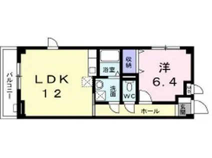 ハイツ赤坂(1LDK/1階)の間取り写真