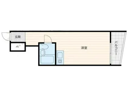 セブンスターマンション第8五反田(ワンルーム/4階)の間取り写真