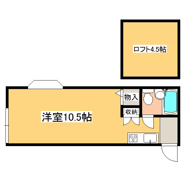 メゾン深田台(ワンルーム/1階)の間取り写真