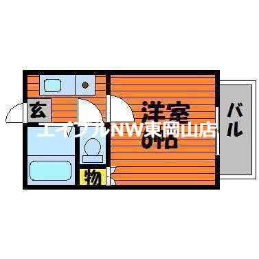 コーポミラクル(1K/2階)の間取り写真