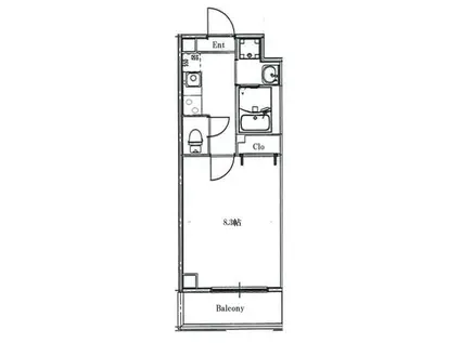 CION西九条(1K/3階)の間取り写真