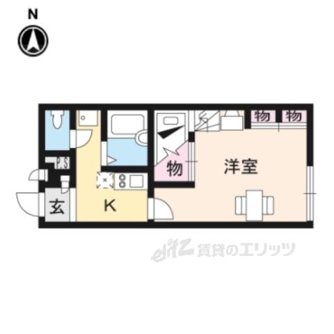 レオパレス めい(1K/1階)の間取り写真