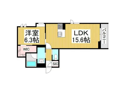 稲葉シャーメゾン(1LDK/1階)の間取り写真