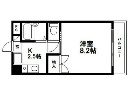 ブランシュ富士2(1K/3階)の間取り写真