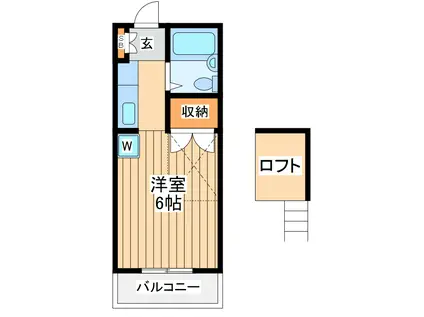 ファーストビレッジ橋本(ワンルーム/2階)の間取り写真