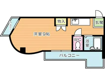 K-2西小倉ビル(ワンルーム/10階)の間取り写真