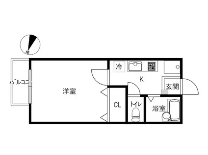 ハイツA&M(1K/1階)の間取り写真