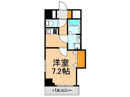 シエロ西竹の塚(1K/7階)の間取り写真