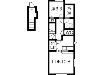 メゾン・プレッソ(1LDK/2階)の間取り写真