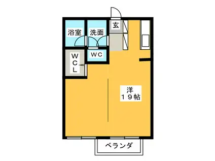 ネオヤマト寺田(ワンルーム/2階)の間取り写真