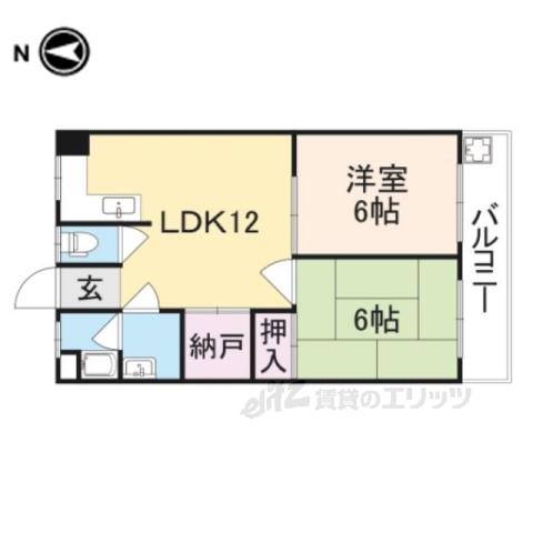 マンション芝(2LDK/2階)の間取り写真