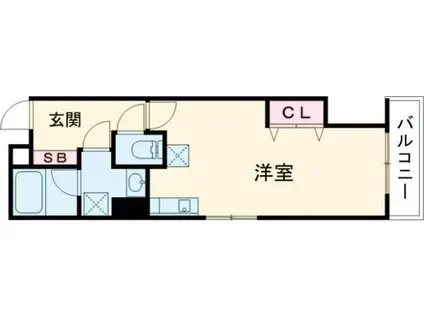 LIVEMAX MOON(ワンルーム/4階)の間取り写真