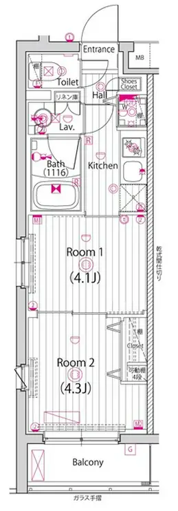 ガーラ・ヒルズ調布 3階階 間取り