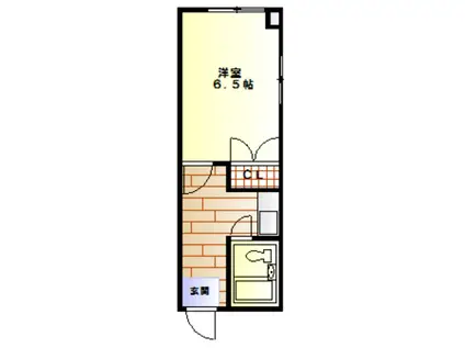 アベニュー城見(1K/1階)の間取り写真