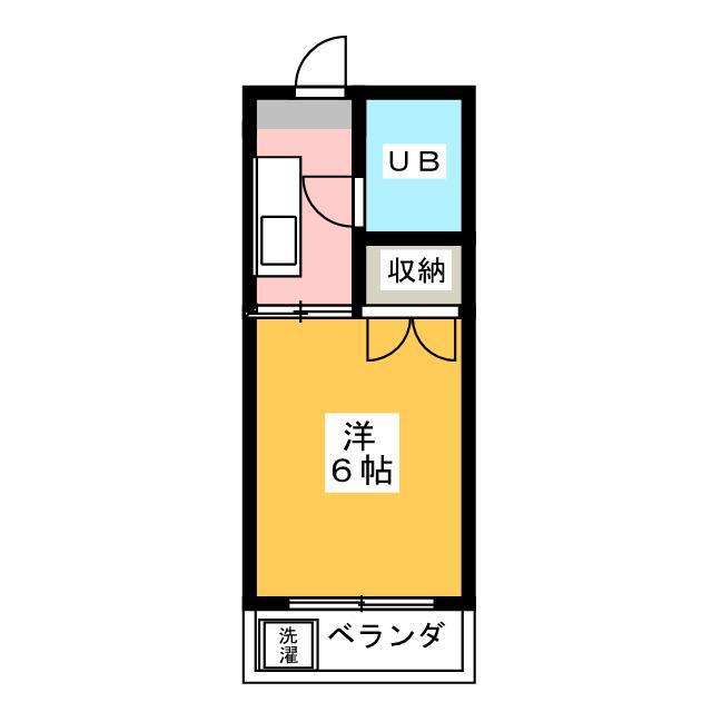 カーサK(1K/2階)の間取り写真