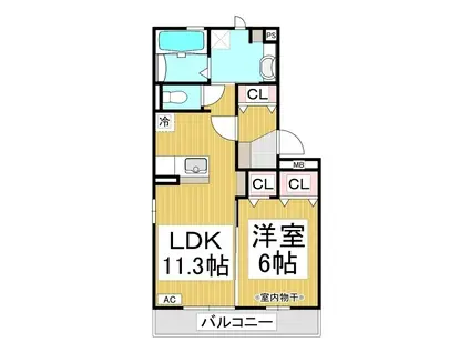 プルミエ(1LDK/2階)の間取り写真