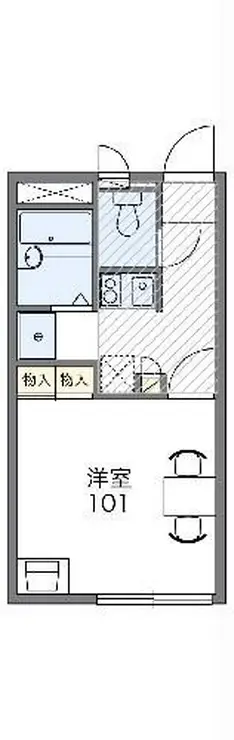 レオパレス学園東町 1階階 間取り
