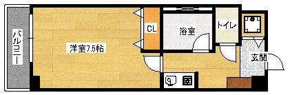 アムール祇園新橋(1K/4階)の間取り写真