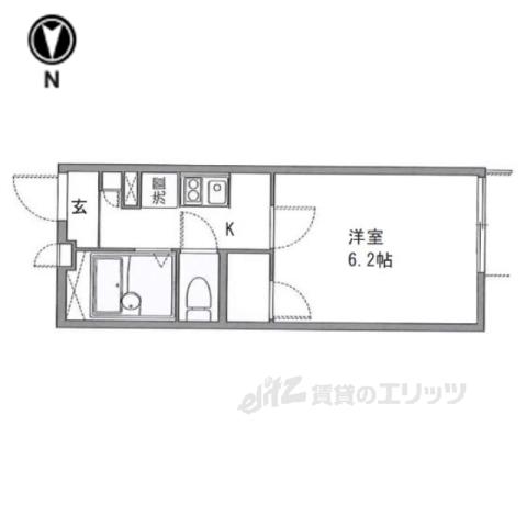 レオパレスフローリッシュⅡ(1K/1階)の間取り写真