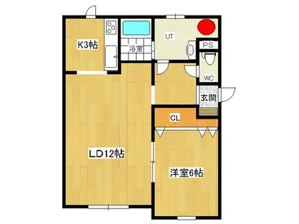 LEAP-2(1LDK/1階)の間取り写真