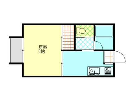 リージェンシーコート城西(1K/2階)の間取り写真