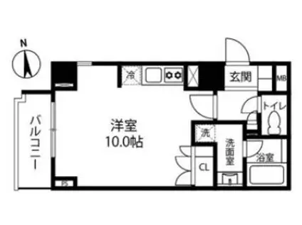 ROPPONGI SEVEN(ワンルーム/3階)の間取り写真