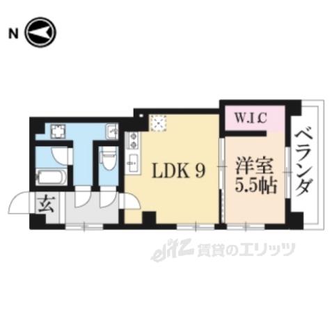 マンションパール(1K/4階)の間取り写真