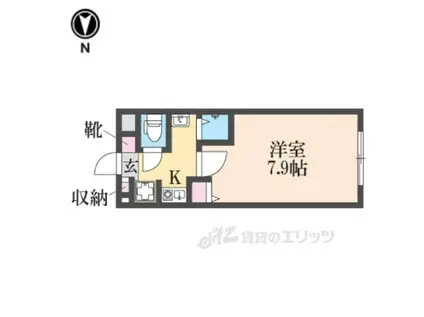 セカンドハウス88 B棟 (1K/3階)の間取り写真