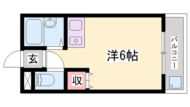 エクセルハイツ(ワンルーム/3階)の間取り写真