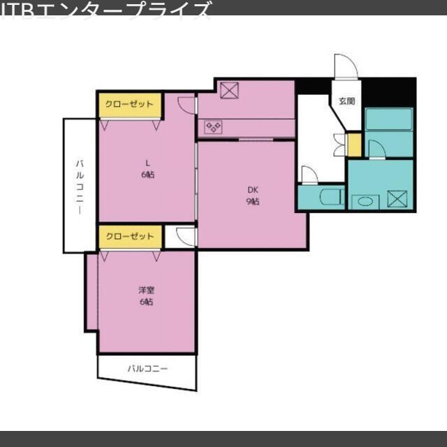 ヴェルメゾン浜松(1LDK/3階)の間取り写真