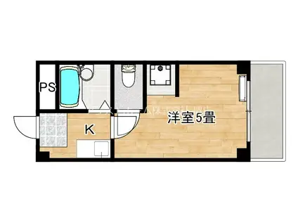 ゴールドクレスト(1K/1階)の間取り写真