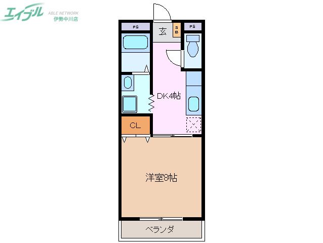 日伯産業(1K/2階)の間取り写真