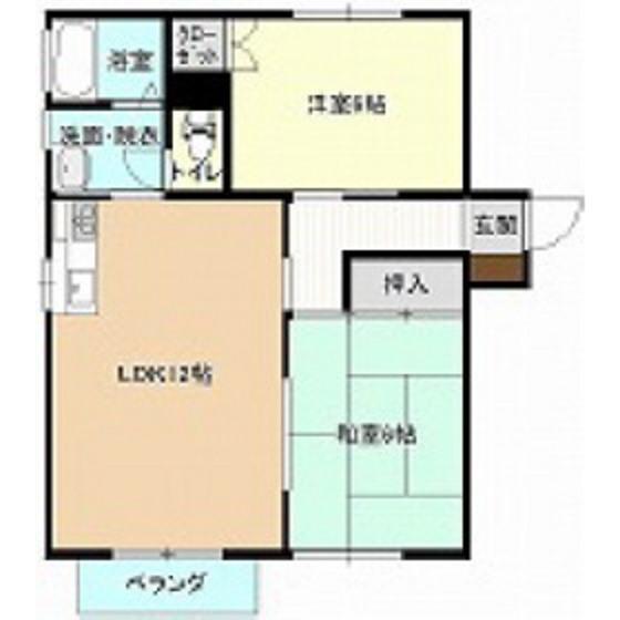 メゾンリバティー(2LDK/2階)の間取り写真
